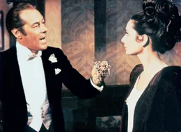 Professor Henry Higgins (Rex Harrison), Eliza Doolittle (Audrey Hepburn)