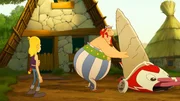 "Asterix und die Wikinger", Asterix und Obelix sollen Grautvornix, den verweichlichten Neffen von Majestix, auf die Spr&uuml;nge helfen. Ehe sie ihm jedoch eine Lektion in Mut und Selbstbewusstsein erteilen k&ouml;nnen, wird der Hasenfu&szlig; von den Wikingern entf&uuml;hrt. Deren Seher Kryptograf behauptet n&auml;mlich, dass Angst Fl&uuml;gel verleiht. Angsthase Grautvornix soll den mutigen Wikingern nun das Fliegen beibringen. H&auml;uptlingstochter Abba hat wohl gr&ouml;&szlig;ere Chancen, aus Grautvornix einen echten Mann zu machen.  SENDUNG: ORF eins - SO - 11.10.2020 - 16:25 UHR. - Veroeffentlichung fuer Pressezwecke honorarfrei ausschliesslich im Zusammenhang mit oben genannter Sendung oder Veranstaltung des ORF bei Urhebernennung.