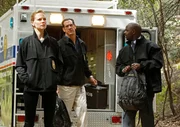 Wollen den Hafenm&ouml;rder zur Strecke bringen: NCIS Special Agent Earl Stark (Sarah Jane Morris, l.), NCIS Special Agent Sam Hanna (Matthew Willig, M.) und NCIS Special Agent Kensi Blye (Alimi Ballard, r.) ...