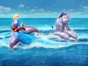 Panda Sagi und Elefant Tika ziehen Rosella gro&szlig; und lehren sie die Tiersprache.