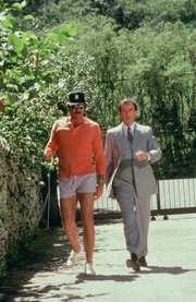 Magnum (Tom Selleck, l.) soll f&uuml;r die Sicherheit von Pr&auml;sident Manuel Ibenez sorgen, doch schon bald kommt ihm der Verdacht, dass ein Anschlag geplant ist ...