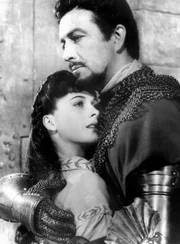 Eine heimliche und aussichtslose Liebe: Der tapfere Edelmann Sir Lancelot (Robert Taylor) und K&ouml;nigin Genever (Ava Gardner).