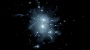 Im leuchtenden Nebel ferner Galaxien zeigt sich, wie Sterne und Materie die Bausteine des Lebens formen - Kohlenstoff, geboren im Feuer kosmischer Prozesse.