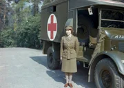 Prinzessin Elizabeth beim Hilfsdienst der britischen Armee (ATS), April 1945.