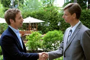 ARD STURM DER LIEBE FOLGE 1341, am Freitag (29.07.11) um 15:10 Uhr im ERSTEN. Markus (Tobias D&uuml;rr, l.) setzt gro&szlig;e Hoffnungen in Dr. Brunner (Wolfgang Grindemann, r.).