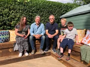 V.l.: Penny Moore, Alan Titchmarsh, Carl Moore, Dylan Moore und Jenson Moore