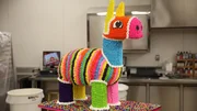 The finished pi&ntilde;ata cake.