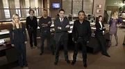 L-R: A. J. Cook, Matthew Gray Gubler, Shemar Moore, Thomas Gibson, Joe Mantegna, Jeanne Tripplehorn, Kirsten Vangsness