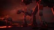 Rebel AT-AT walkers in a scene from LEGO&reg; STAR WARS: REBUILD THE GALAXY, exclusively on Disney+.
