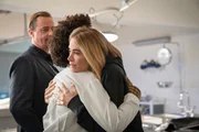 Pictured: Sean Murray as Special Agent Timothy McGee, Diona Reasonover as Kasie Hines, Sean Murray as Special Agent Timothy McGee, and Emily Wickersham as Eleanor "Ellie" Bishop