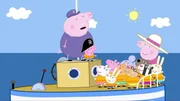 Peppa Wutz und ihre Freunde machen mit Opa Wutz auch eine Bootsfahrt, zur Schatzsuche auf die Pirateninsel.
