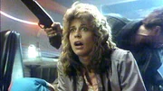 Mu&szlig; um ihr Leben k&auml;mpfen: Sarah Connor (Linda Hamilton), die vom Terminator gejagt wird..MuĂź um ihr Leben kĂ&curren;mpfen: Sarah Connor (Linda Hamilton), die vom Terminator gejagt wird..