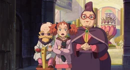 L-R: Dr Dee, Mary und Frau Mumblechook