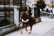 Rushhour - kein Problem f&uuml;r den Concierge Doug (Michael J. Fox). Als reitender Bote &uuml;berbringt er seinen Kunden rechtzeitig die Theaterkarten.