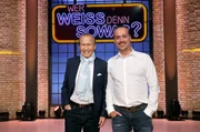 Treten bei "Wer wei&szlig; denn sowas?" als Kandidaten gegeneinander an: Der S&auml;nger und Musikproduzent Michael Holm (l.) und der Komponist und Musikproduzent Alex Christensen (r.).
