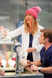 L-R: Dr. Teddy Altman (Kim Raver), Dr. Atticus Lincoln (Chris Carmack). L-R: Dr. Teddy Altman (Kim Raver), Dr. Atticus Lincoln (Chris Carmack).