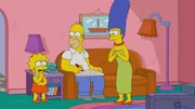 (v.l.n.r.) Lisa; Homer; Marge