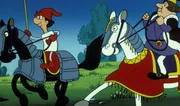 Im Blid: Der Herzkönig eilt zu Humpty Dumpty, er hat seinem Freund zugesagt, ihm in jeder Notlage beizustehen, und dieses Versprechen will er nun einlösen. Im Blid: Der Herzkönig eilt zu Humpty Dumpty, er hat seinem Freund zugesagt, ihm in jeder Notlage beizustehen, und dieses Versprechen will er nun einlösen.