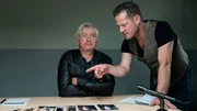 Bodo Zoch (Horst Kotterba, l.) will nichts mit den Morden an den zwei Unternehmern zu tun haben, f&uuml;r den Hauptkommissar Bruno Lewandowski (Aurel Manthei, r.) ihn verantwortlich macht.