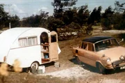 Das &bdquo;D&uuml;bener Ei&ldquo; der Familie W&uuml;rdig in den 60er und 70er Jahren auf Reisen.