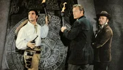 Von links: Graf Alfonso di Rodriganda y Sevilla (G&eacute;rard Barray), Dr. Karl Sternau (Lex Barker) und Andreas Hasenpfeffer (Ralf Wolter)