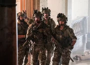 Pictured L-R: Sonny Quinn (AJ Buckley), Trent (Tyler Grey), Brock (Justin Melnick) and Clay Spenser (Max Thieriot)