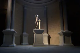 Statue der Gottheit Apollon im Tempel von Seleukeia