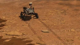 Dieses Bild zeigt den Rover &bdquo;Perseverance&ldquo; der NASA bei der Erkundung der Marsoberfl&auml;che.