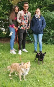 V.l.: Emily & Lorenz mit Karl, Lea und Trainerin Sophie.