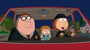 Lois (r.) und Peter (l.) sind entsetzt, als sie erfahren, dass Stewies neuer Freund Scotty (M.) Krebs hat und seine Eltern ihn nicht behandeln lassen ...