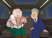 FAMILY GUY: After Peter helps out Bill Clinton and they begin spending a lot of time together, Lois starts to think Bill is a bad influence in the "Bill and Peter's Bogus Journey" episode of FAMILY GUY.