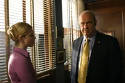 LAW & ORDER: SPECIAL VICTIMS UNIT -- NBC Series -- "Goliath" -- Pictured: (l-r) Diane Neal as A.D.A. Casey Novak, Fred Thompson as District Attorney Arthur Branch -- NBC Universal Photo: Eric Liebowitz