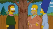 Mein Freund, der Wunderbaum: Ned Flanders (l.), Homer (M.) und Marge (r.) ... Mein Freund, der Wunderbaum: Ned Flanders (l.), Homer (M.) und Marge (r.) ...