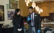 Lucy Liu (l.); Jon Michael Hill (r.)