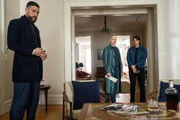Pictured (L-R): Zeeko Zaki as Special Agent Omar Adom Zidan, Jere Burns as Duke Ducoyle, and Missy Peregrym as Special Agent Maggie Bell.