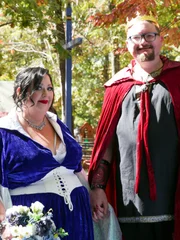 Meghan and Jon enjoy their wedding reception.