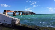Bahia Honda Eisenbahnbr&uuml;cke. Bis zu einem schweren Hurrikan 1935 waren die Florida Keys nur mit einer Eisenbahnstrecke verbunden.