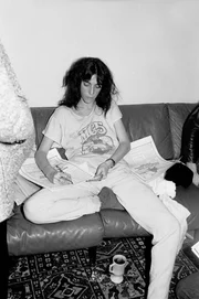 Portr&auml;t der S&auml;ngerin Patti Smith im Radiosender WMET in Chicago, Illinois, am 28. April 1979.