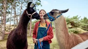 Lotta (Meggy Hussong) ist auf Klassenfahrt und lernt die Lamas Ilse und Bilse kennen.
