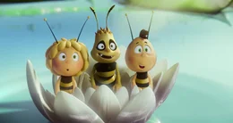 Biene Maja, Willi und Fetzer, die Hornisse, sind Freunde geworden.