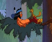Yakari macht Bekanntschaft mit einem Flugh&ouml;rnchen.