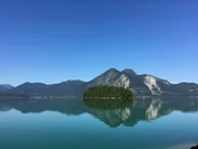 Insel Sassau im Walchensee.