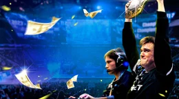 Einmal im Jahr treffen sich die besten DOTA2-Spieler der Welt und spielen um bis zu 42 Millionen Dollar Preisgeld. Mehr als bei Wimbledon, den Golf Masters und der Tour de France zusammen. 20 Teams mit jeweils f&uuml;nf Spielern. Diese 100 haben geschafft, wovon so viele junge Menschen heute tr&auml;umen: Sie sind Profispieler.  - Keyvisual