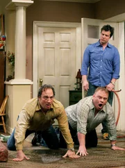 Friend" - Andy starts to play chess with Ryan on a regular basis and a jealous Jim assumes Andy is no longer his best friend, on "According to Jim" TUESDAY, MARCH 21 (8:00-8:30 p.m., ET), on the ABC Television Network. (ABC/MICHAEL ANSELL) JIM BELUSHI, LARRY JOE CAMPBELL, MITCH ROUSE