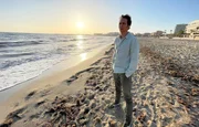 Jo Hiller an der Playa de Palma auf Mallorca. Jo Hiller an der Playa de Palma auf Mallorca.