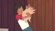 Josefine findet im Garten ein kleines Schwein. Es braucht schnell ihre Hilfe. Josefine findet im Garten ein kleines Schwein. Es braucht schnell ihre Hilfe.