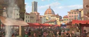 Der Marktplatz in Florenz.