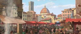 Der Marktplatz in Florenz.