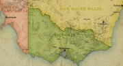 Karte des Staates Victoria, Australien