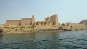 Der pr&auml;chtige Tempelkomplex von Philae am Ufer des Nils.